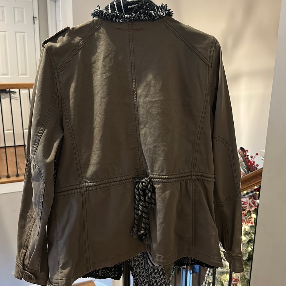HEI HEI size Medium mixed media jacket EUC - Picture 3 of 5